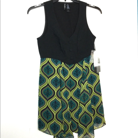 Women’s Bisou Dress M Medium 8 - 10 Sleeveless Vest Lightweight Black NWT - Picture 2 of 6